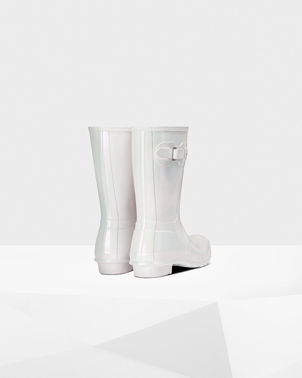 Hunter Original Nebula Short Rain Boots - Online Store Womens Silver - UKGTZN632